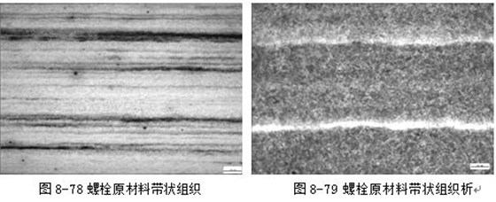螺栓原材料帶狀組織，螺栓原材料帶狀組織析
