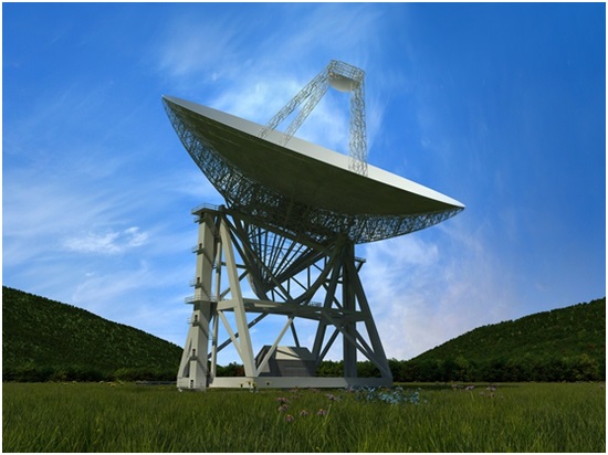 天問(wèn)一號(hào)火星探測(cè)器，70米天線（GRAS-4）建成效果圖